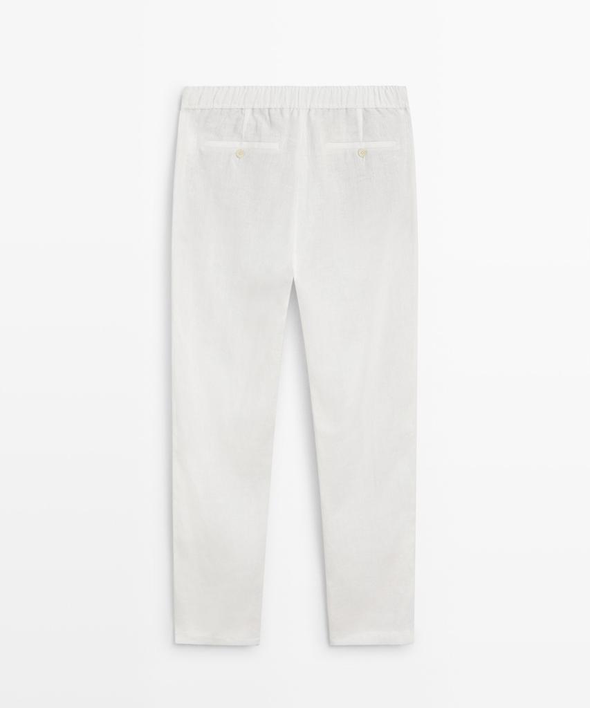 Masimodutti 100% Linen Jogger Fit Pants