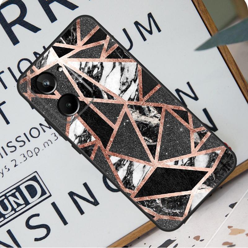 Geometric Marble For Realme C31 C33 C35 C51 C53 C55 C67 GT5 GT Neo 6 9 10 11 12 Pro Plus C21Y C25s C30 Case