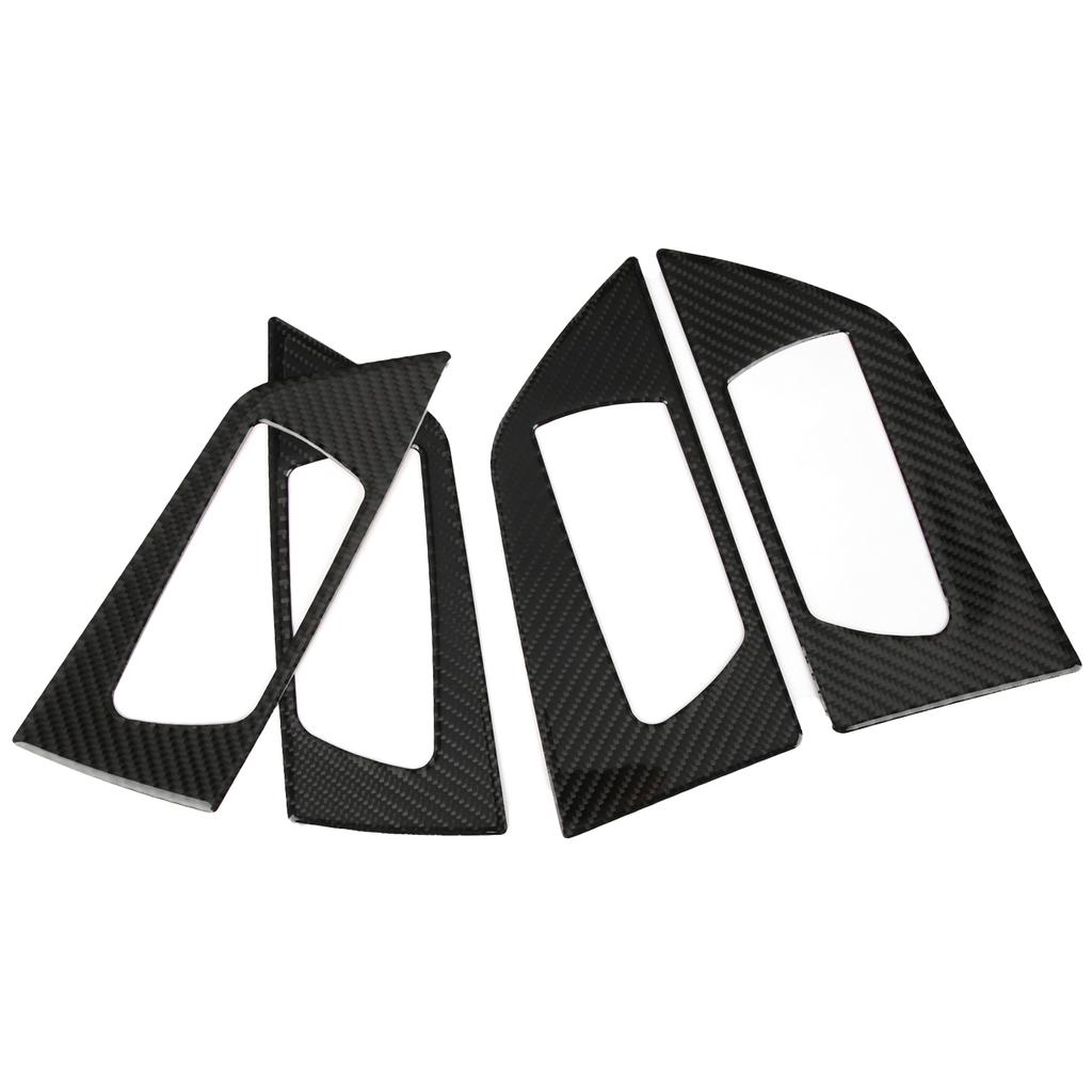 4pcs Car Carbon Fiber Inner Door Handle Bowl Trim Cover Stickers for RAV4 2015?2019 (Soft)