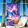 KPop Demon Hunters Print Beach Towel Design, Soft, Lightweight. for Home Bathroom, Spa, Pool, Yoga, Surfing, Camping, Gift for Family, Friend