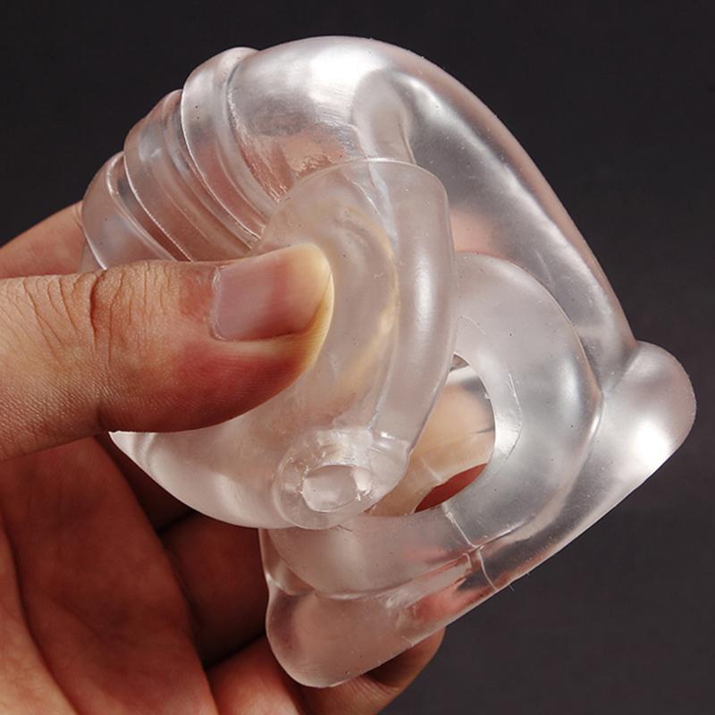Silicone Male Chastity Cage Scrotal Bondage Penis Cage Ball Cock Ring Penis Ring Sex Toys for Men Prevent Erection Chastity Cage