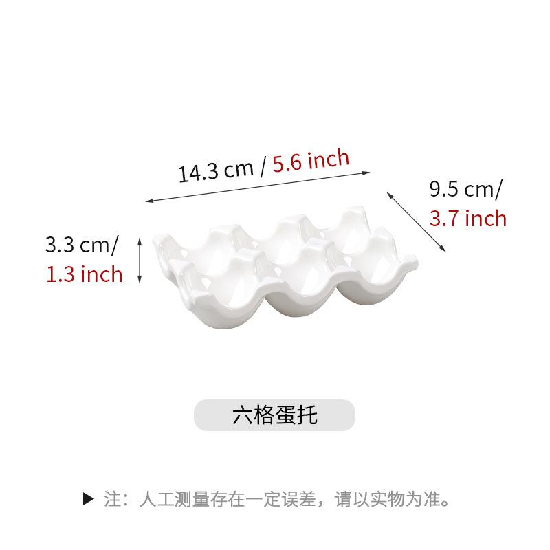 6/12 Grids Eggs Holder Gadget Ceramic Tableware Egg Boxes Refrigerator Eggs Tray Holder Boxes Household Kitchen Storage Supplies