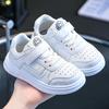 Children's Little White Shoes Soft Sole Kindergarten Boys and Girls White Sports Shoes Breathable Mesh Board Shoes Baby Little White Shoes