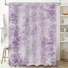 Vintage Floral Shower Curtain Purple White Damask Bathroom Decor Fabric Printed Waterproof Home Textiles for Bathtub Wall Hangin