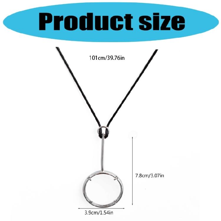 Fashionable Reading Aid Necklace Magnifying Glass Alloy and Glass Adjustable Chain Necklaces Suitable for Any Occasion
