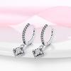 S925 Silver Plated Vintage Fashion Stud Earrings Shine Logo Earrings Ear Buckles DIY Jewelry for Women