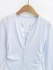 American Style Women's Waist-Cinched Button-Down Cardigan Vest and T-Shirt Two-Piece Set