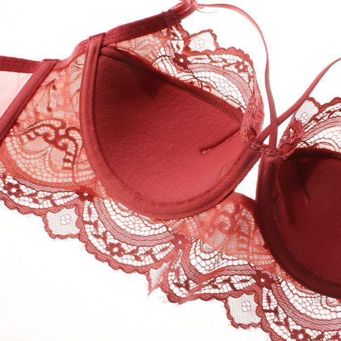 Sexy krajkové spodní prádlo Push-up spodní prádlo Podprsenky pro velké poprsí Módní podprsenka bez zad