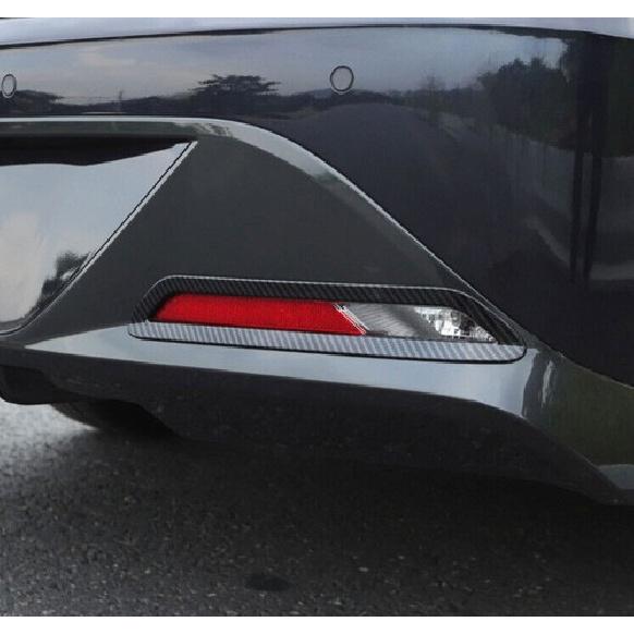 For Hyundai Sonata -23 Style Carbon Fiber Car Rear Fog Light Lamp Frame Trim