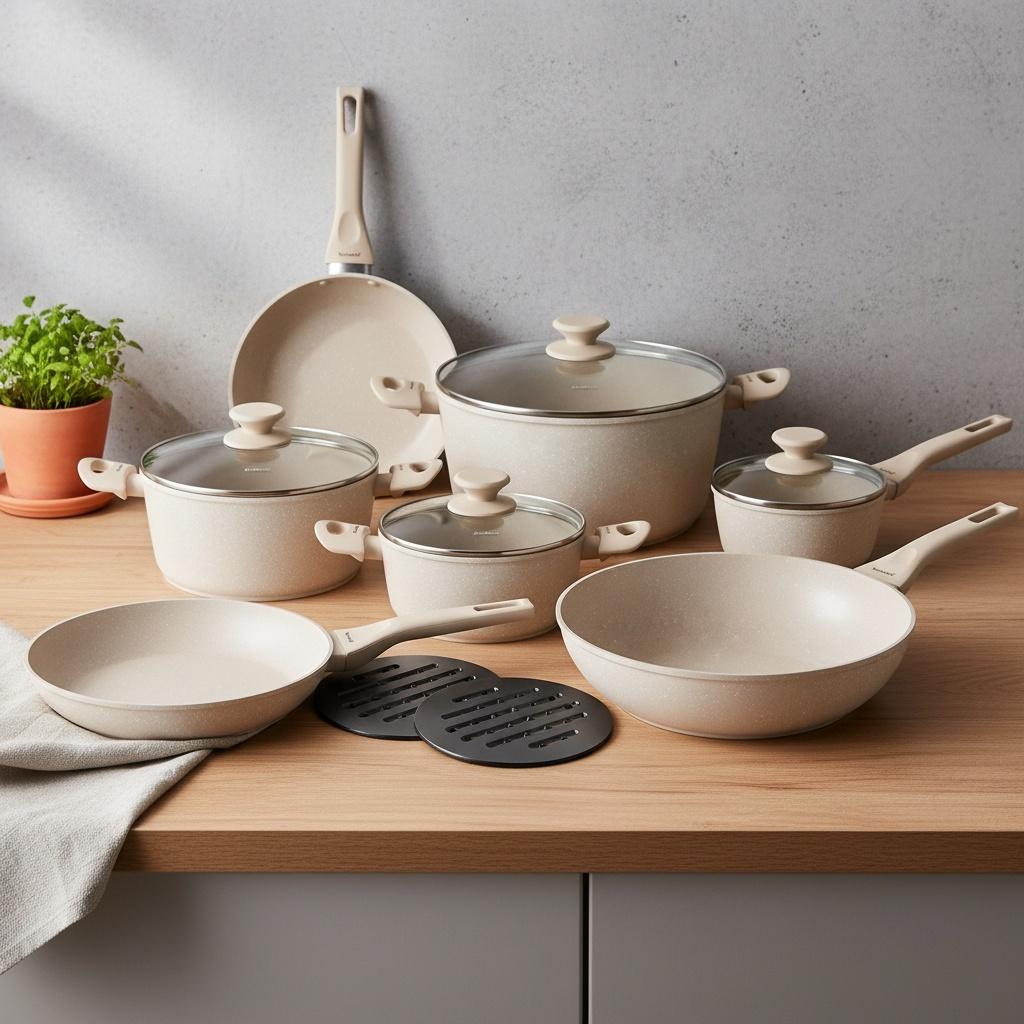 Set 12 Elemente. Marmorierte Töpfe Klausberg Kb-7959