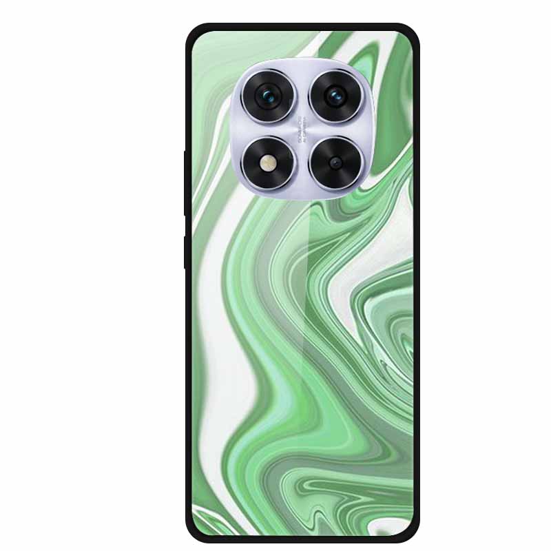 Tempered Glass Case For Xiaomi Redmi Note 14 Pro 5G Back Cover PC Hard Shockproof Cases Beer Marble Texture Cool Fashion Funda