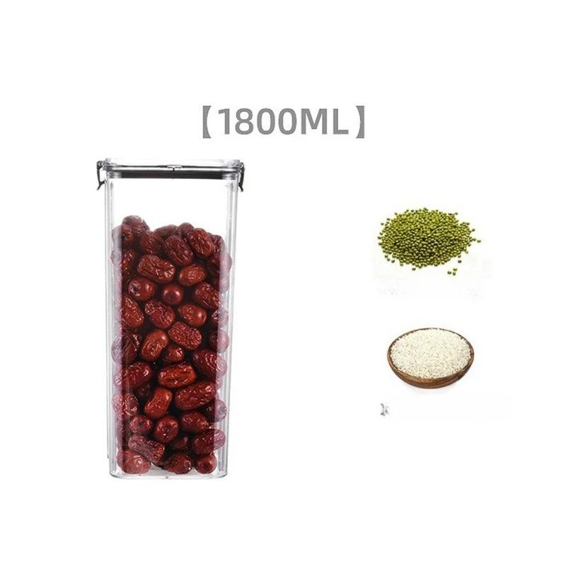Capacity Plastic Sealed Cans Kitchen Storage Box Transparent Food Canister Keep Fresh New Clear Container