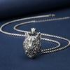 Wolf Head Pendant European and American Retro Men's Hip-hop Wolf Head Necklace Punk Animal Necklace Men's and Women's Jewelry