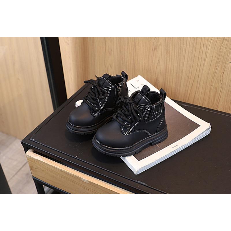 Vintage British Style Unisex Kids Non Slip Soft Sole Ankle Martin Boots