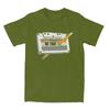 Cinta de Cassette de los 80 Lápiz Retro de los 80 Camiseta para Hombre Algodón Puro Camiseta Vintage Cuello Redondo Camisetas Manga Corta Ropa Talla Grande