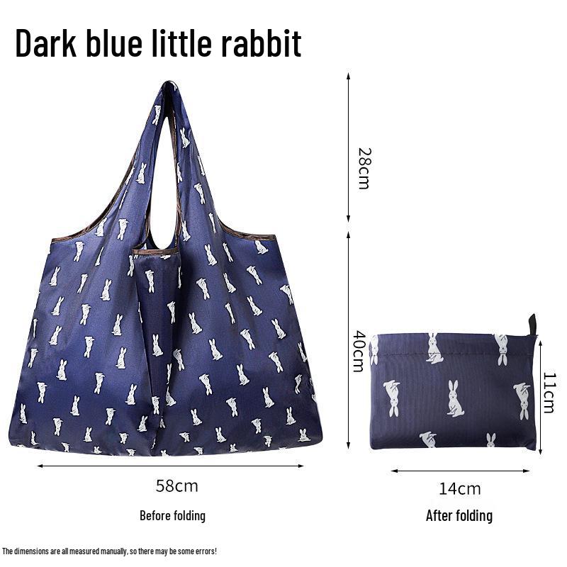 Free Shipping: Cute Cartoon Foldable Eco-Friendly Shopping Tote Bag with Large Capacity