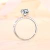 D Color Moissanite Ring 2ct Pigeon Egg Oval Simple Fashion Jewelry S925 Sterling Silver Engagement Ring Wedding Ring Gift for Girlfriend