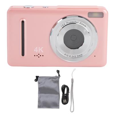 Digital Camera 4K 64MP 2.4inch Screen 18x Digital Zoom Portable Compact Travel Video Camera for