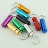 Portable Medicine Bottle  Mini Aluminum Alloy Keychain  Hanging Bottle  Sealed Compartment Waterproof Metal Medicine Box