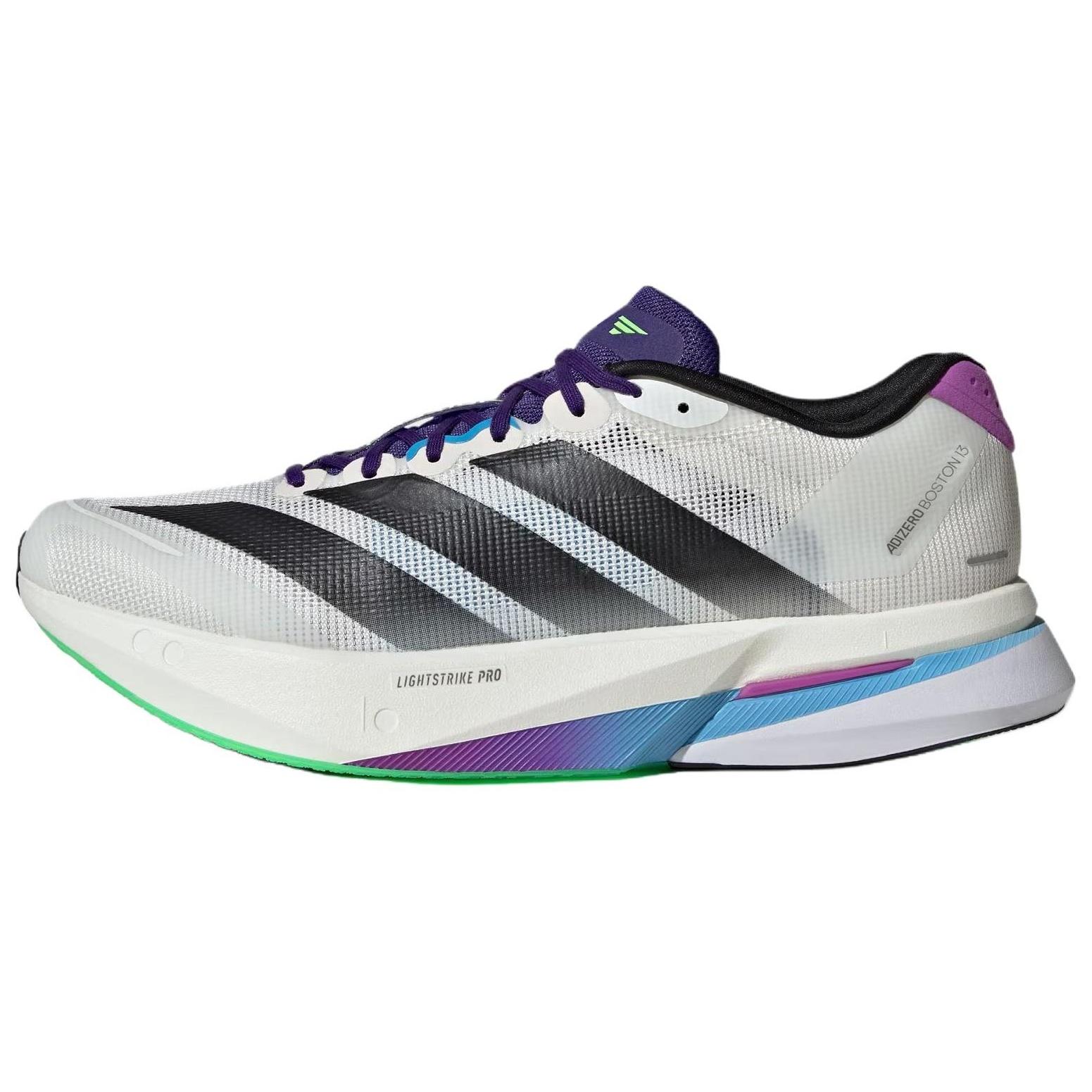 adidas Adizero Boston 13 White Black Lime Burst Men s JS4946 EU 40⅔