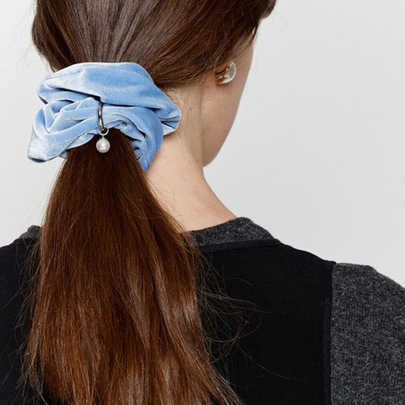 BEMUSE MANSION Samt-Perlen-Haargummi - 3 Farben