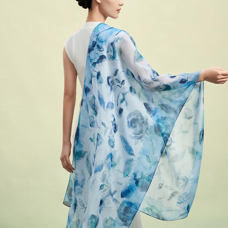 Forbidden City Culture Floral Mulberry Silk Scarf