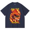 230 Gsm 100% Cotton Demon Slayer V107 Tanjiro Print Unisex Heavy Cotton T Shirt