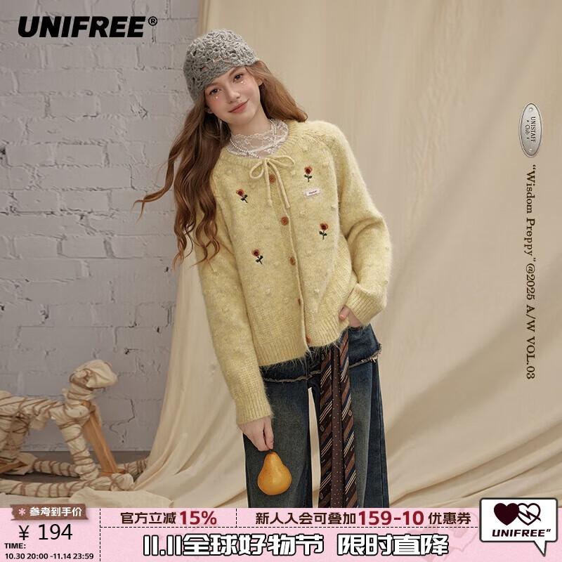 

UNIFREE Women s Retro Knit Long Sleeve Top One Size