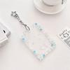 3 inch Acrylic Sparkling Stars Photocard Holder Mini Idol Photo Holder Creative Keychains Cute Bag Pendant School Stationery