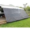 8x15.3ft Black Mesh RV Sunshade Windproof UV Resistant Privacy Screen With Ground Nails Ropes Outdoor Camping Accessories