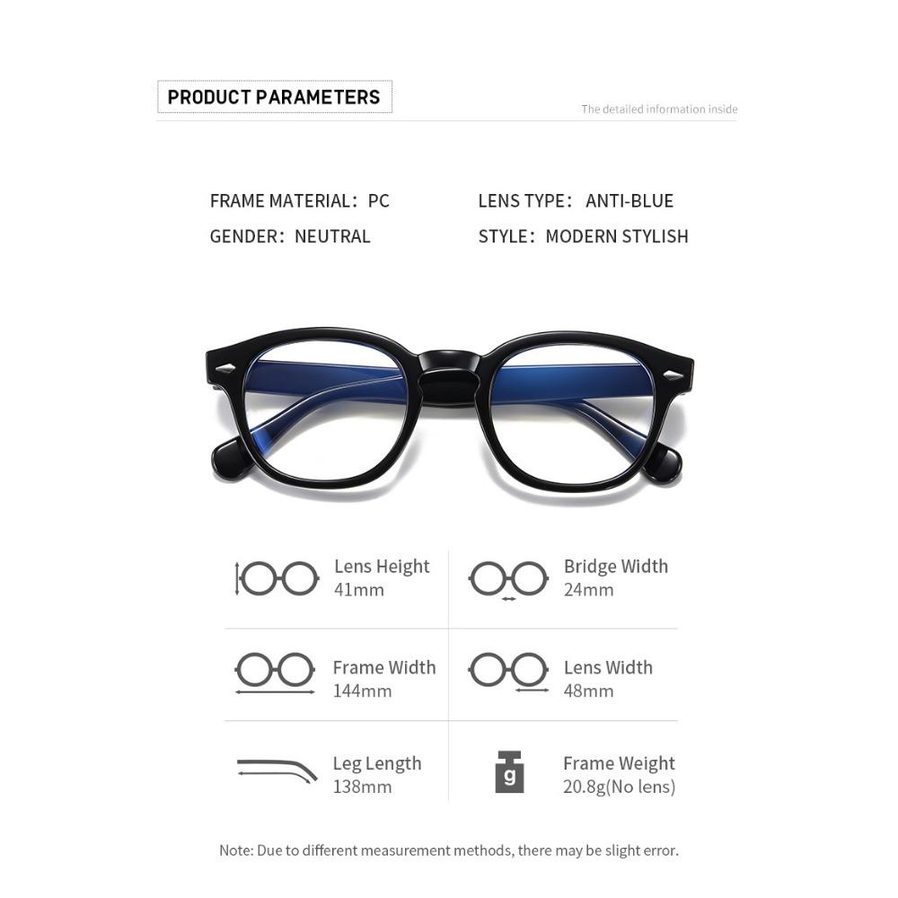 aoron Square Flat Light Glasses Frame Anti-blue Light Can Be Matched with Myopia Glasses Frame Game Retro Fashion Glasses