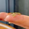 Lucky Four-Leaf Clover Women's Diamond Ring - Forest Style Niche Design, Sparkling and Sweet.