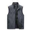 New Spring and Autumn Vest Men's Casual Outdoor Fleece Stand-up Collar Double-sided Vest