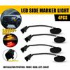 For 2010-14 Ford F150 Raptor Smoked Front Amber Rear Red LED Side Marker Light A