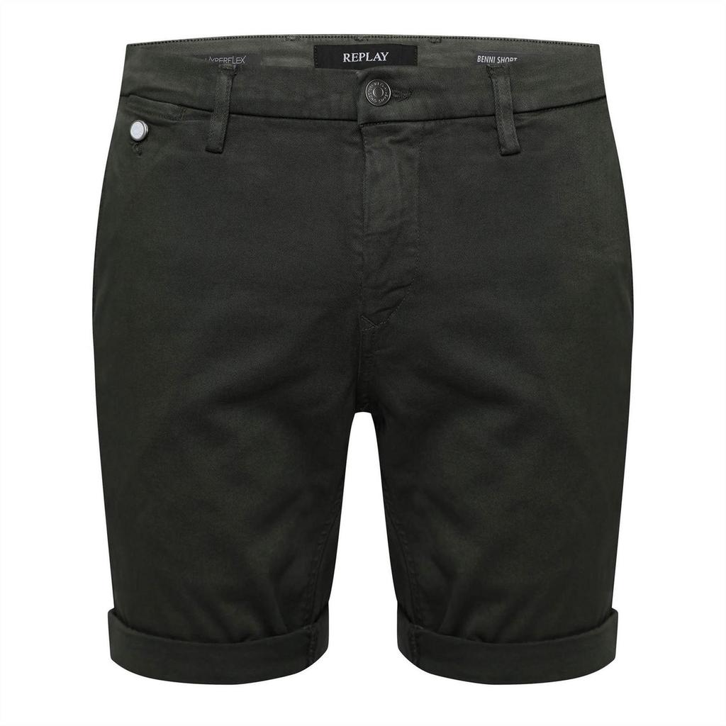 Replay Mens Benni Cotton Blend Chino Shorts
