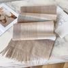 Small fresh white plaid scarf WO100 wool scarf women's winter warm scarf birthday gift