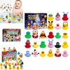 Lustiger 24 Tage Weihnachts-Countdown-Kalender Blind Box Vinyl Enten Spielzeug Set für Weihnachtsfeiern und Sammler