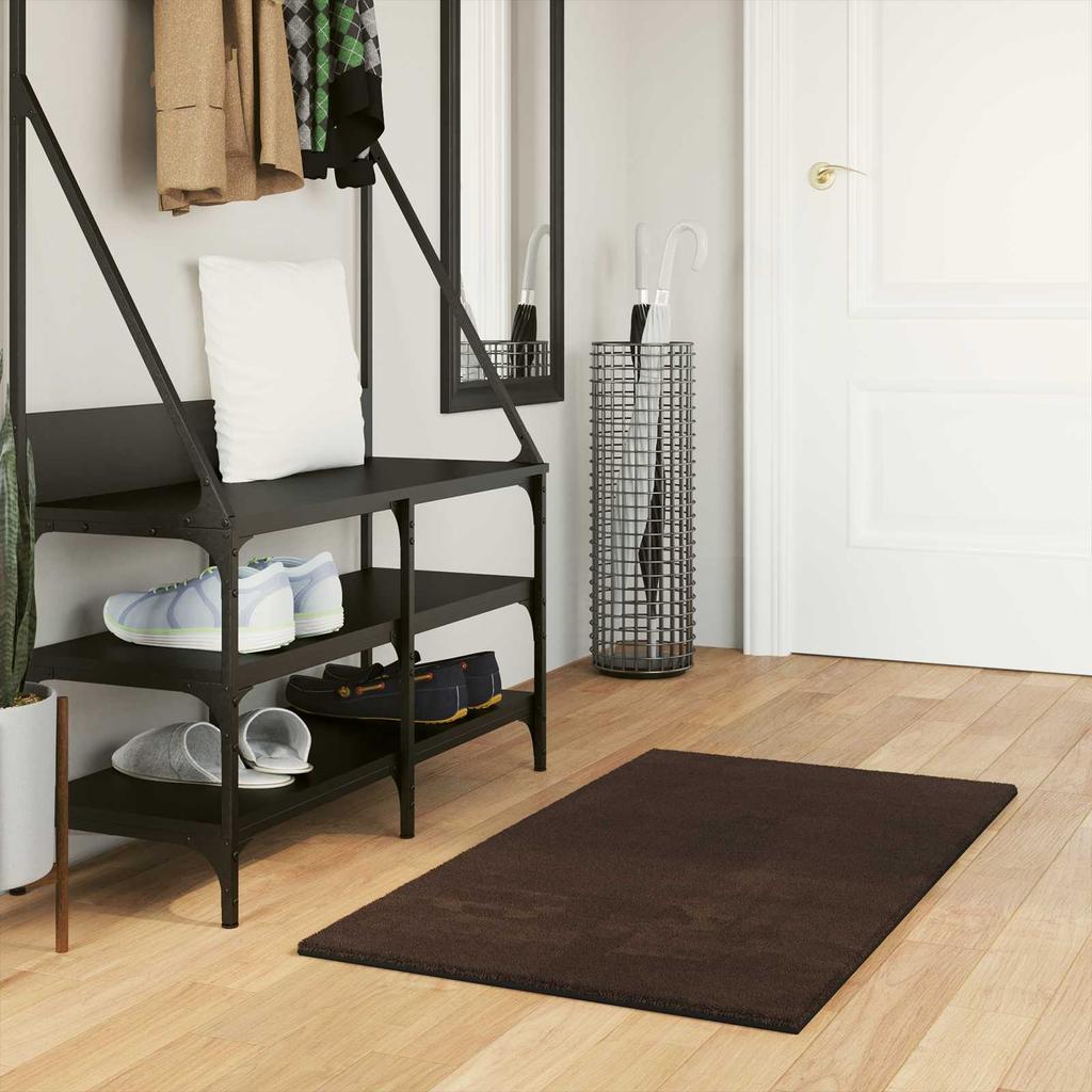 Medium Pile Soft and Washable Rug HUARTE Brown