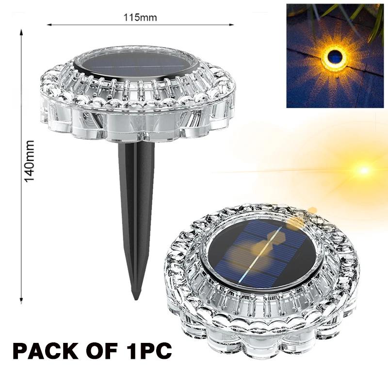 

1-6 шт. супер яркий светодиодный солнечный светильник для дорожек на открытом воздухе IP65 водонепроницаемый 3,7 В 1200 мАч наземный светильник для украшения сада