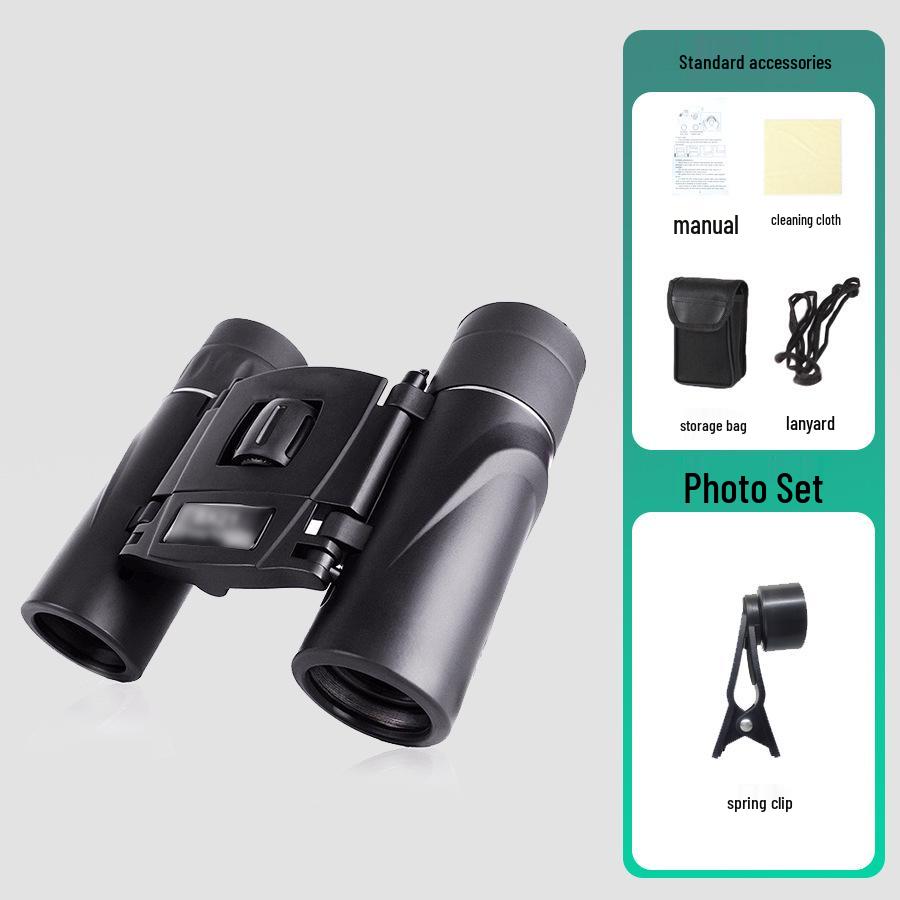Portable HD 8X21 Binoculars with Low-Light Night Vision for Moon Watching – Perfect Gift for Children