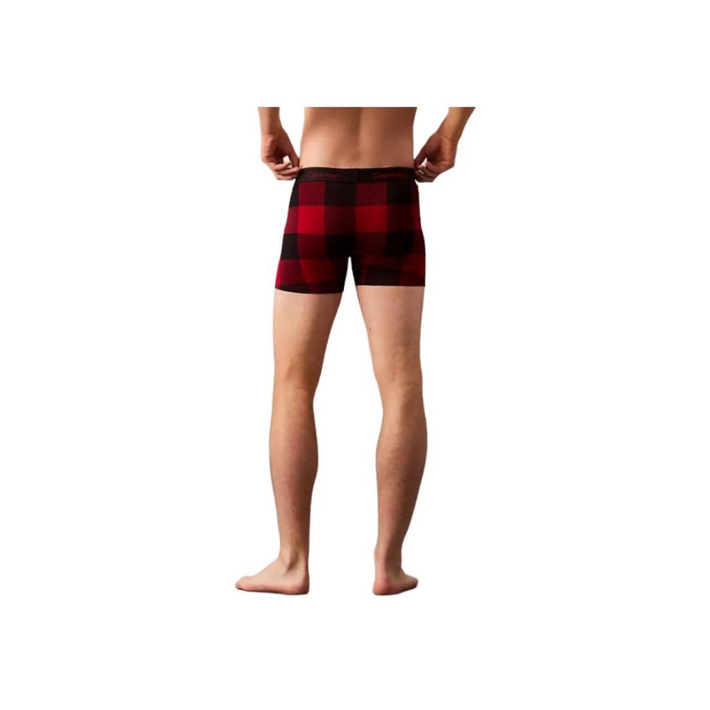 Calvin Klein Plaid Minimalist Comfortable Boxer Briefs Men Underwear June-Berry NB4246-610