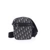 Bolso cruzado de mensajero con cremallera y estampado integral para presbicia, bordado y piel de vaca, estilo hombre