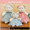Adorable Soft Plush Rabbit And Bear Dolls In Floral Dresses For Unique Gifts
