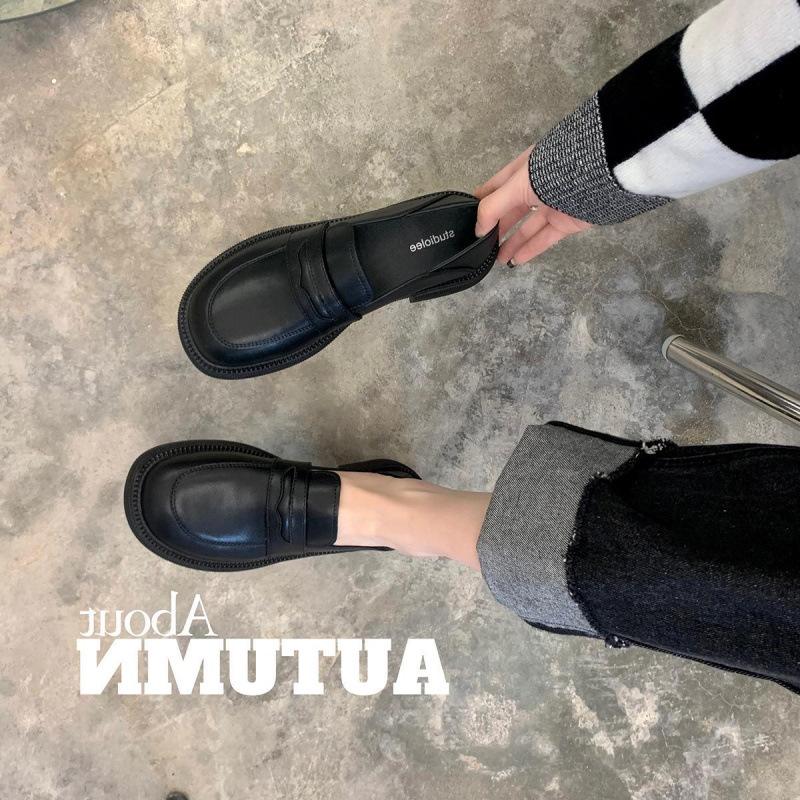 Huizhou women's shoes spring and autumn new platform small leather shoes women's single shoes