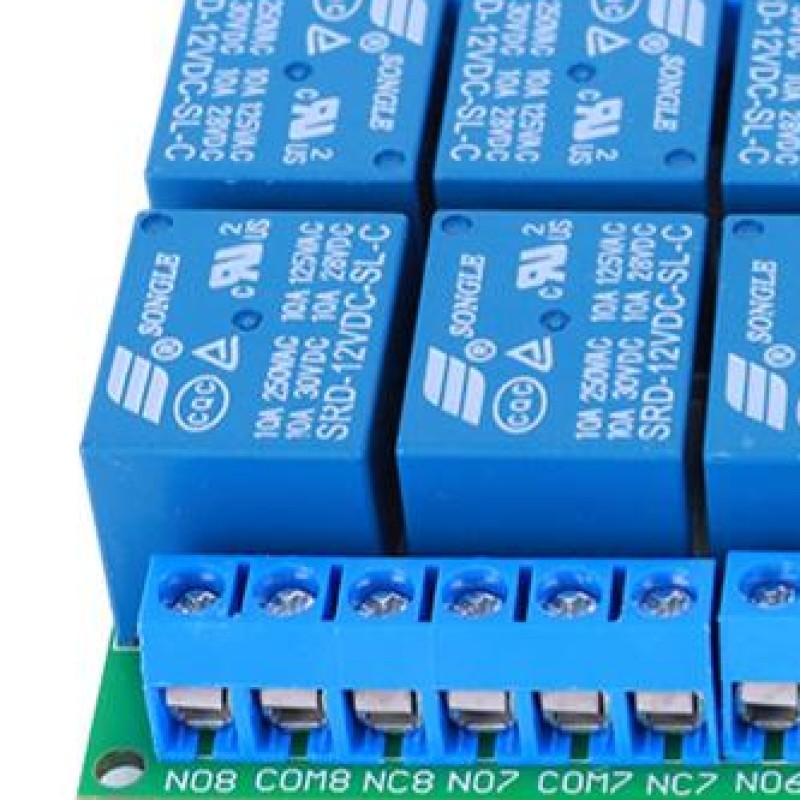 DC 12V 8 Channels Multifunction Timer Delay Relay Board Time Switch Timing Cycle Interlock Self-locking Momentary Bistable