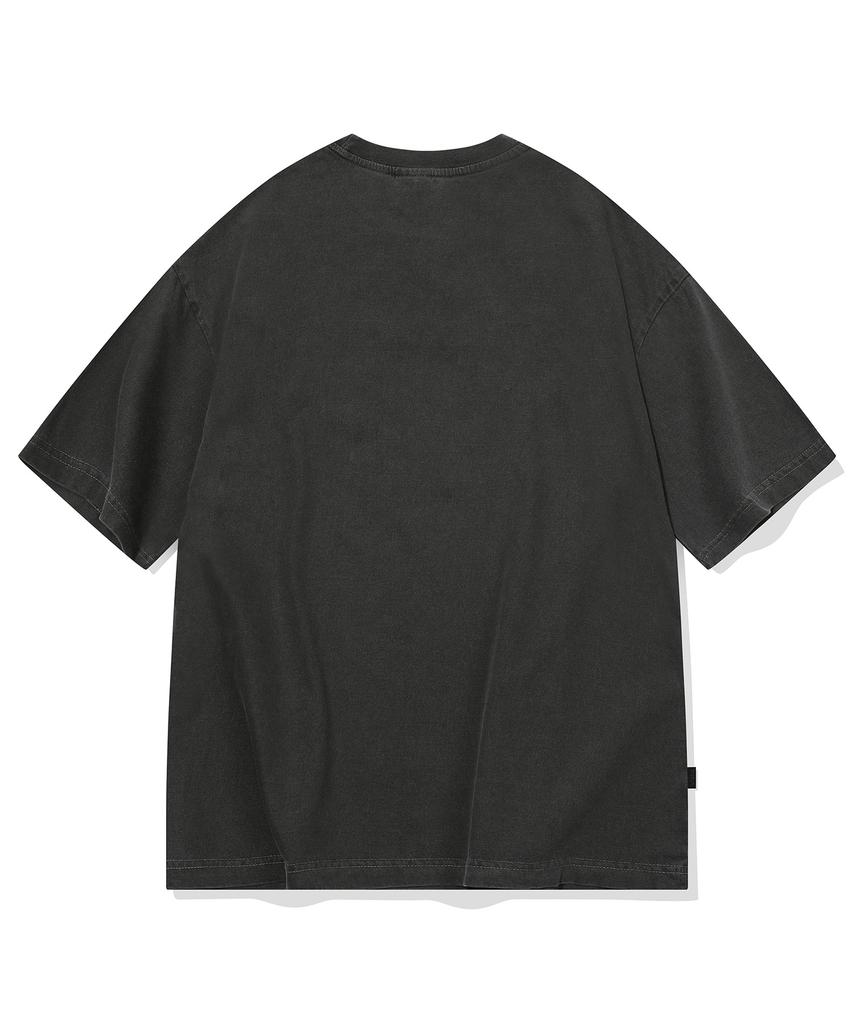 CPGN STUDIO Bubble Heart Pigment Short Sleeve T-Shirt Smoke Black