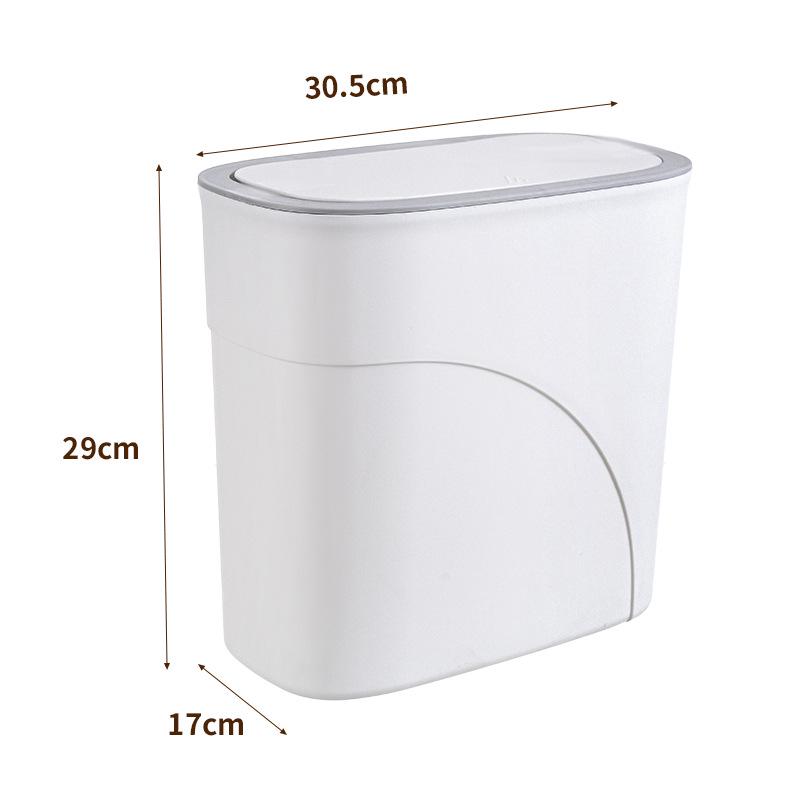 

Сміттєвий бак Slim з відкидною кришкою високої цінності для ванної кімнати або кухні Press-Type Pop-Up