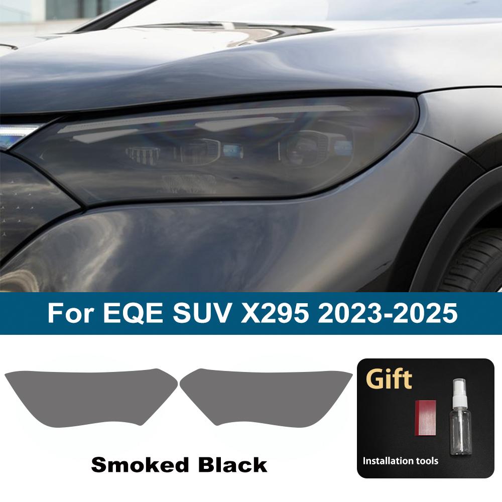 

For Mercedes Benz EQE EQG Smoke Black Pre Cut Car Headlight Protective Film TPU PPF Anti-Scratch Vinyl Wrap Kit High-Gloss Film For EQE SUV SMK