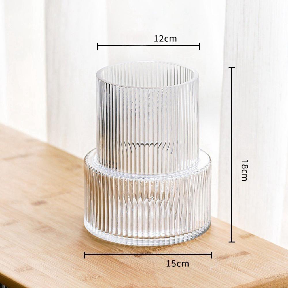 

Скандинавская Ретро Текстурированная Стеклянная Ваза Прозрачная Ваза Изысканный Контейнер для Гидропонного Цветочного Аранжимента Домашний Свадебный Декор