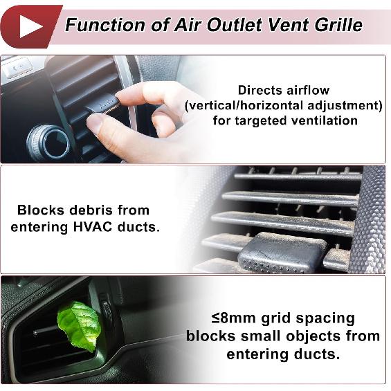 Rear Roof Air Outlet Vent Grille for Ford Expedition 2011-2020 Air Conditioning Fresh Air Grille No.9L1Z19893AG Beige 1 Pc